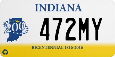 IN license plate 472MY
