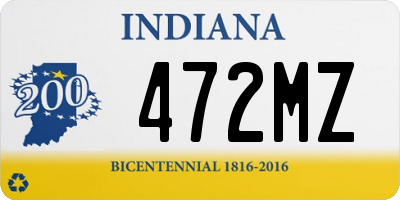 IN license plate 472MZ