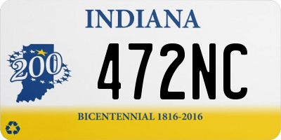 IN license plate 472NC