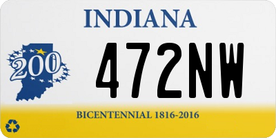 IN license plate 472NW