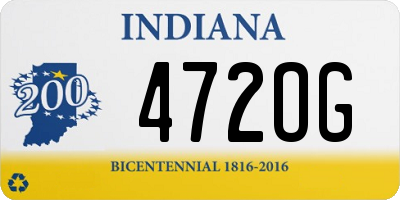 IN license plate 472OG