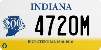 IN license plate 472OM