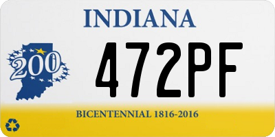 IN license plate 472PF