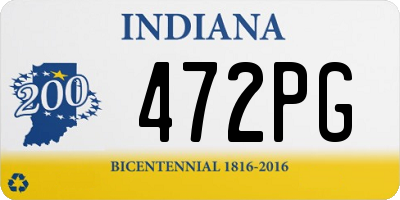 IN license plate 472PG