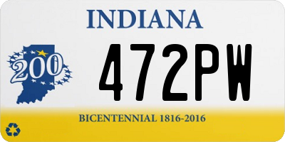 IN license plate 472PW