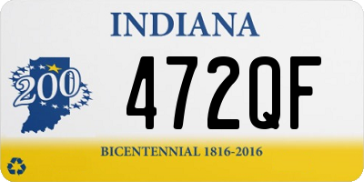 IN license plate 472QF