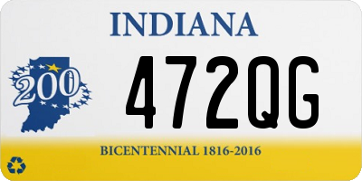 IN license plate 472QG