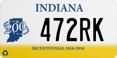 IN license plate 472RK