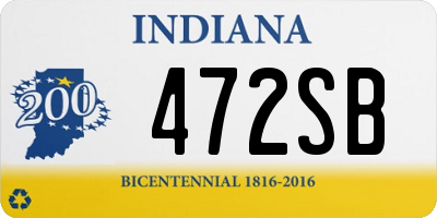 IN license plate 472SB