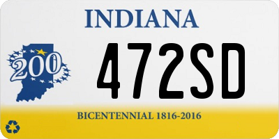 IN license plate 472SD