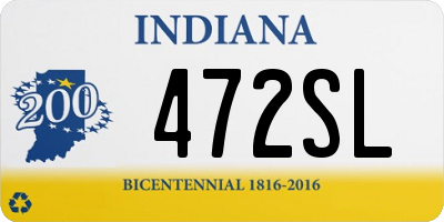 IN license plate 472SL