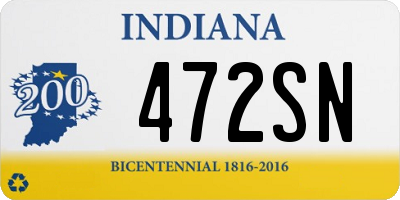 IN license plate 472SN