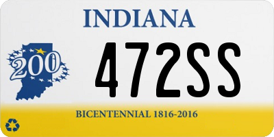 IN license plate 472SS