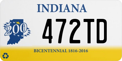 IN license plate 472TD