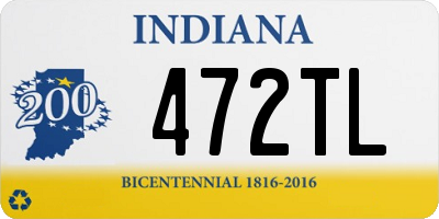 IN license plate 472TL