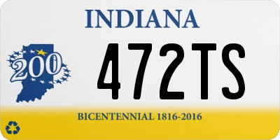 IN license plate 472TS