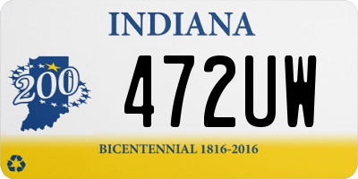 IN license plate 472UW