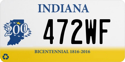 IN license plate 472WF