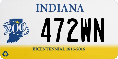 IN license plate 472WN