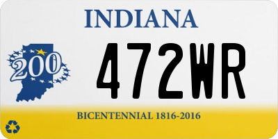 IN license plate 472WR