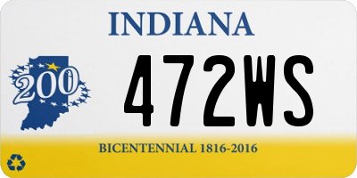 IN license plate 472WS