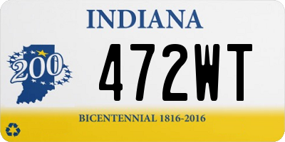 IN license plate 472WT