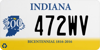 IN license plate 472WV