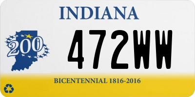 IN license plate 472WW