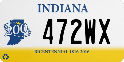 IN license plate 472WX