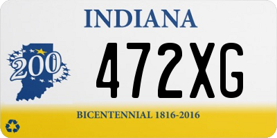 IN license plate 472XG