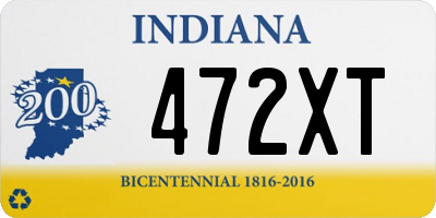 IN license plate 472XT