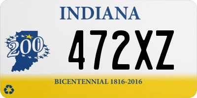 IN license plate 472XZ