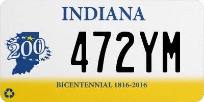 IN license plate 472YM