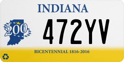 IN license plate 472YV