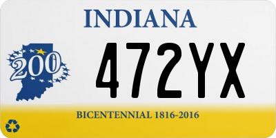 IN license plate 472YX