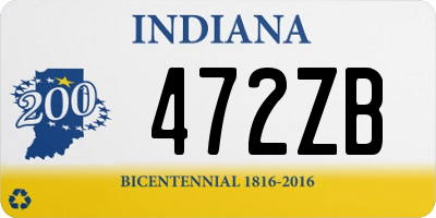 IN license plate 472ZB