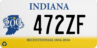 IN license plate 472ZF