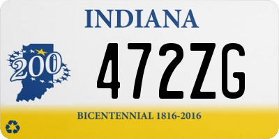 IN license plate 472ZG