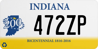 IN license plate 472ZP