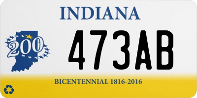 IN license plate 473AB