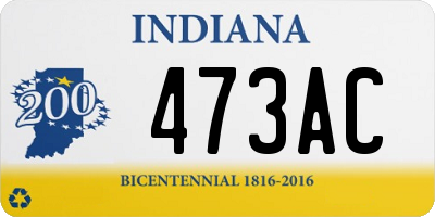 IN license plate 473AC