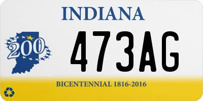 IN license plate 473AG