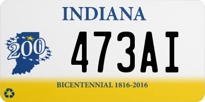 IN license plate 473AI