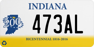 IN license plate 473AL