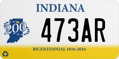 IN license plate 473AR