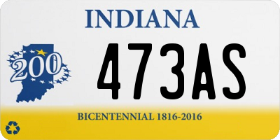 IN license plate 473AS