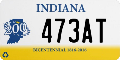 IN license plate 473AT