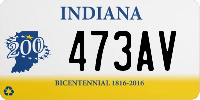 IN license plate 473AV