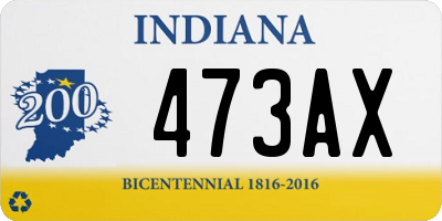 IN license plate 473AX