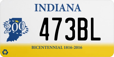 IN license plate 473BL